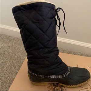 L.L.Bean Black Snow Winter Waterproof Boots